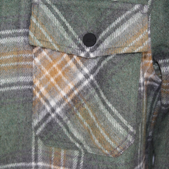 XL NEW Dakine Shirt Jacket Shacket Chore Barn Snap Plaid Flannel Fleece - Picture 6 of 12